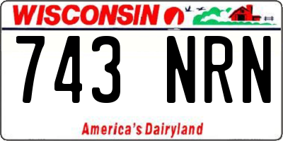 WI license plate 743NRN