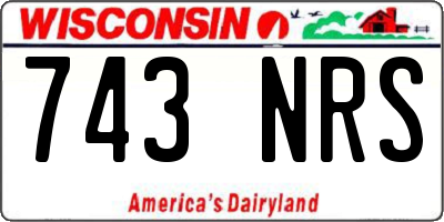 WI license plate 743NRS