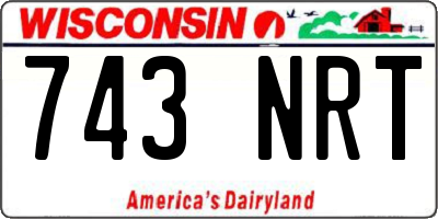 WI license plate 743NRT