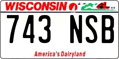 WI license plate 743NSB
