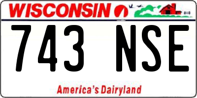 WI license plate 743NSE