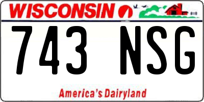 WI license plate 743NSG