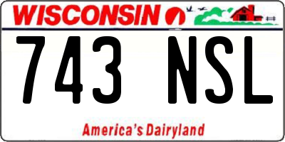 WI license plate 743NSL