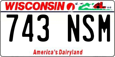 WI license plate 743NSM