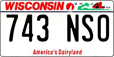 WI license plate 743NSO
