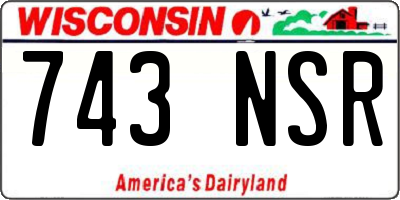 WI license plate 743NSR