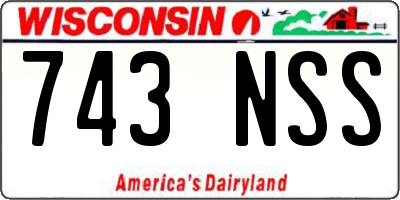 WI license plate 743NSS