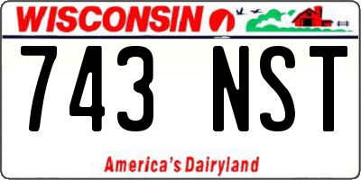 WI license plate 743NST