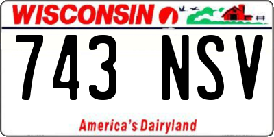 WI license plate 743NSV