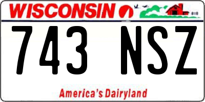 WI license plate 743NSZ