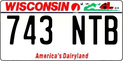 WI license plate 743NTB