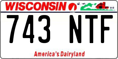 WI license plate 743NTF