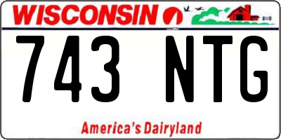 WI license plate 743NTG