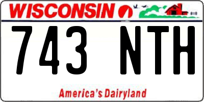 WI license plate 743NTH