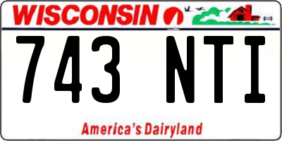 WI license plate 743NTI