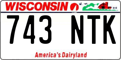 WI license plate 743NTK