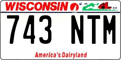 WI license plate 743NTM
