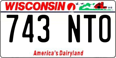 WI license plate 743NTO