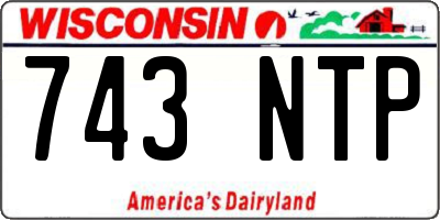 WI license plate 743NTP