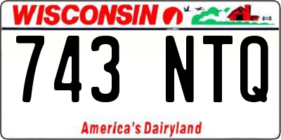 WI license plate 743NTQ