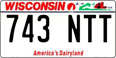 WI license plate 743NTT