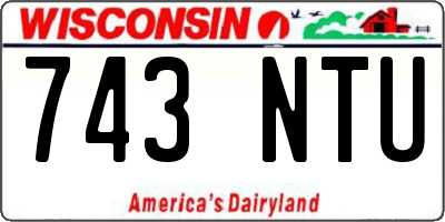 WI license plate 743NTU