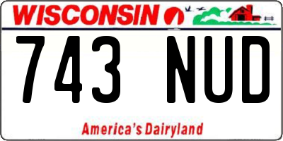 WI license plate 743NUD
