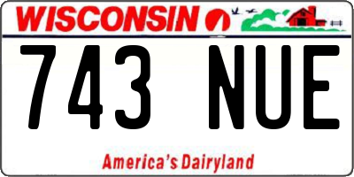 WI license plate 743NUE