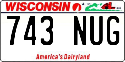 WI license plate 743NUG