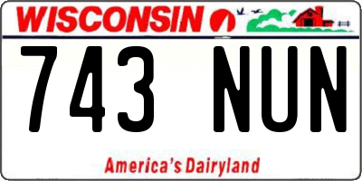 WI license plate 743NUN