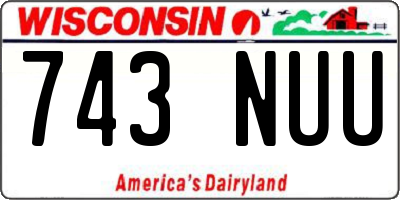 WI license plate 743NUU