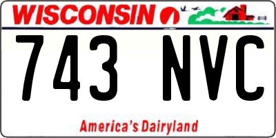 WI license plate 743NVC