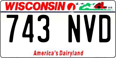 WI license plate 743NVD