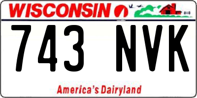 WI license plate 743NVK