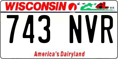 WI license plate 743NVR