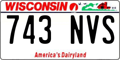 WI license plate 743NVS