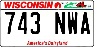 WI license plate 743NWA