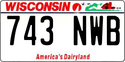 WI license plate 743NWB