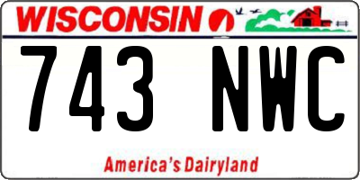 WI license plate 743NWC