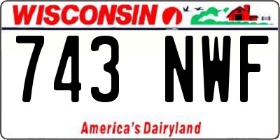WI license plate 743NWF