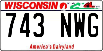 WI license plate 743NWG