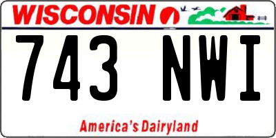 WI license plate 743NWI