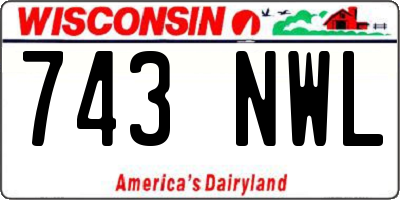 WI license plate 743NWL