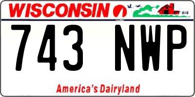WI license plate 743NWP