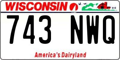WI license plate 743NWQ