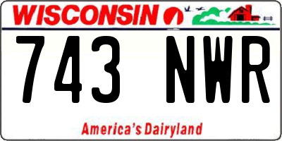 WI license plate 743NWR