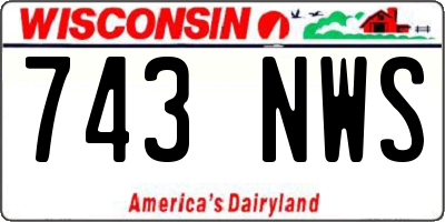 WI license plate 743NWS