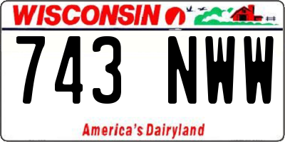 WI license plate 743NWW
