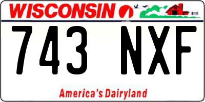 WI license plate 743NXF