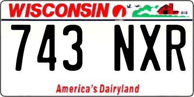 WI license plate 743NXR